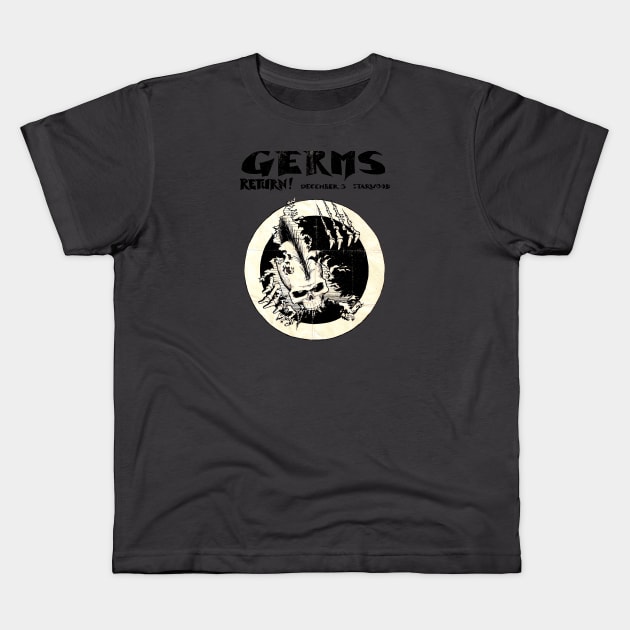 Germs, Los Angelos, CA 12/03/1980 Kids T-Shirt by Colonel JD McShiteBurger